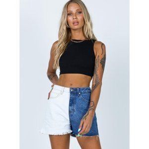 Princess Polly Jain Two Toned Denim Shorts Sz 6